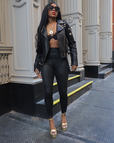 Runway Luxe “ The Motto “ leather Jacket Pre Order