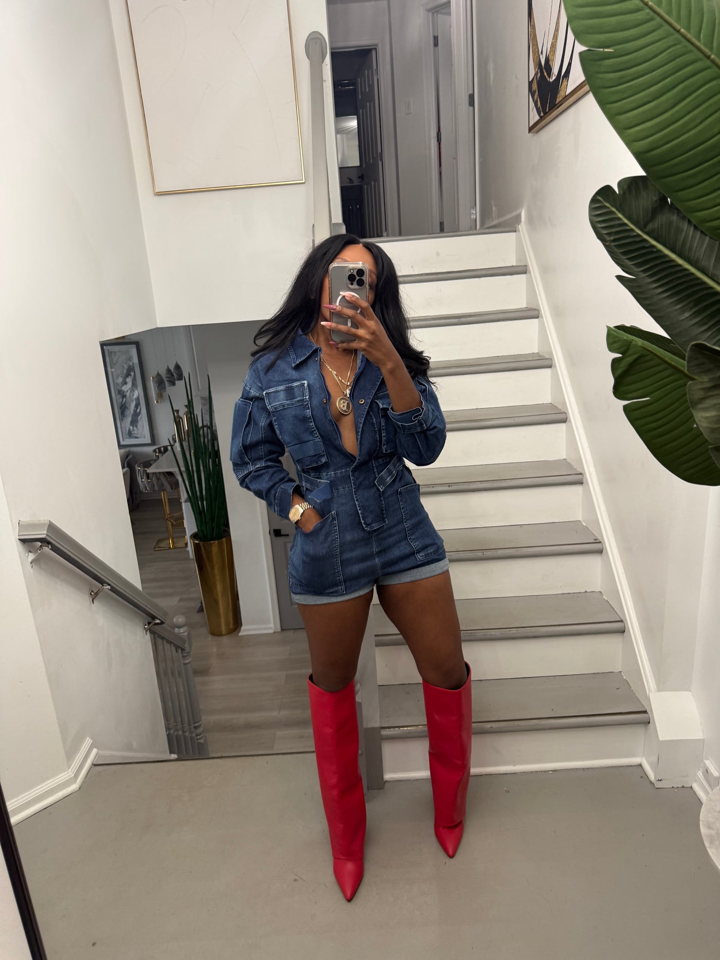 Safari Bae Denim Jumpsuit