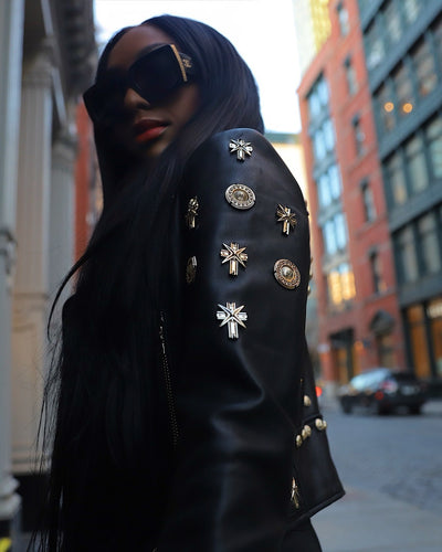 Runway Luxe “ The Motto “ leather Jacket Pre Order