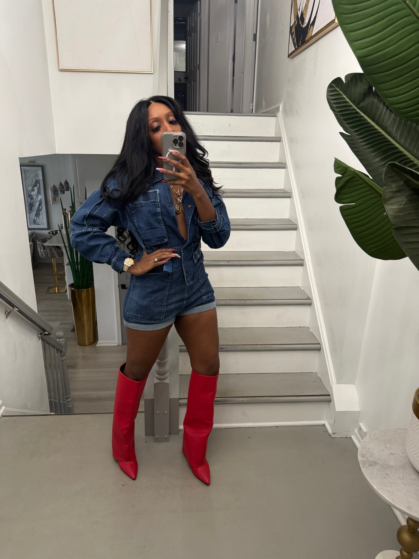 Safari Bae Denim Jumpsuit