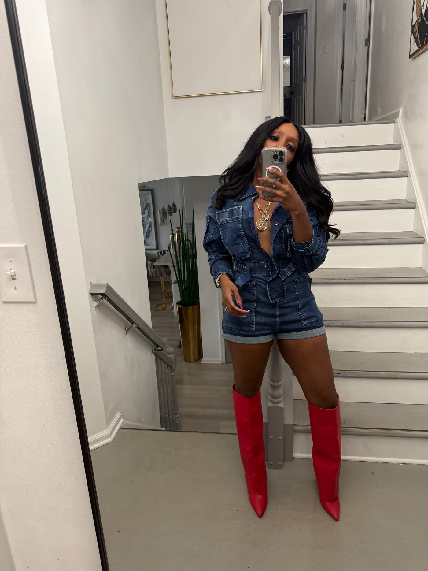 Safari Bae Denim Jumpsuit