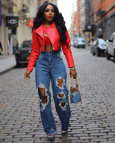 Baddie Distressed Jeans