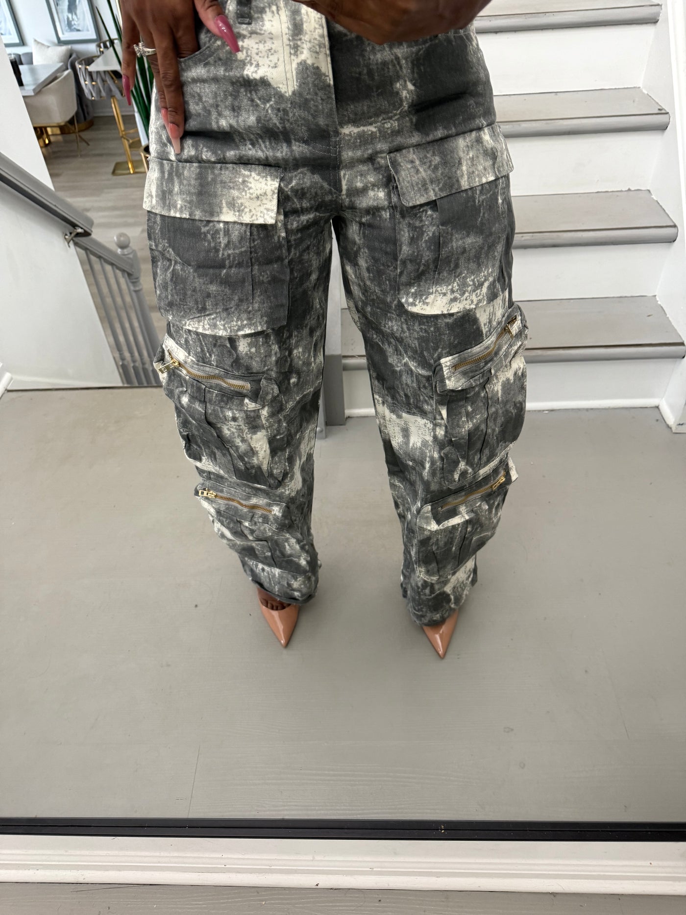 Tie Dye Cargo Jeans
