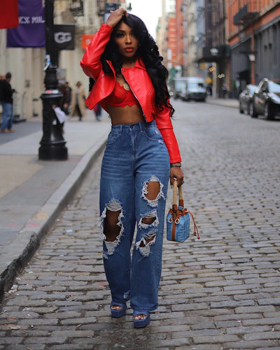 Baddie Distressed Jeans