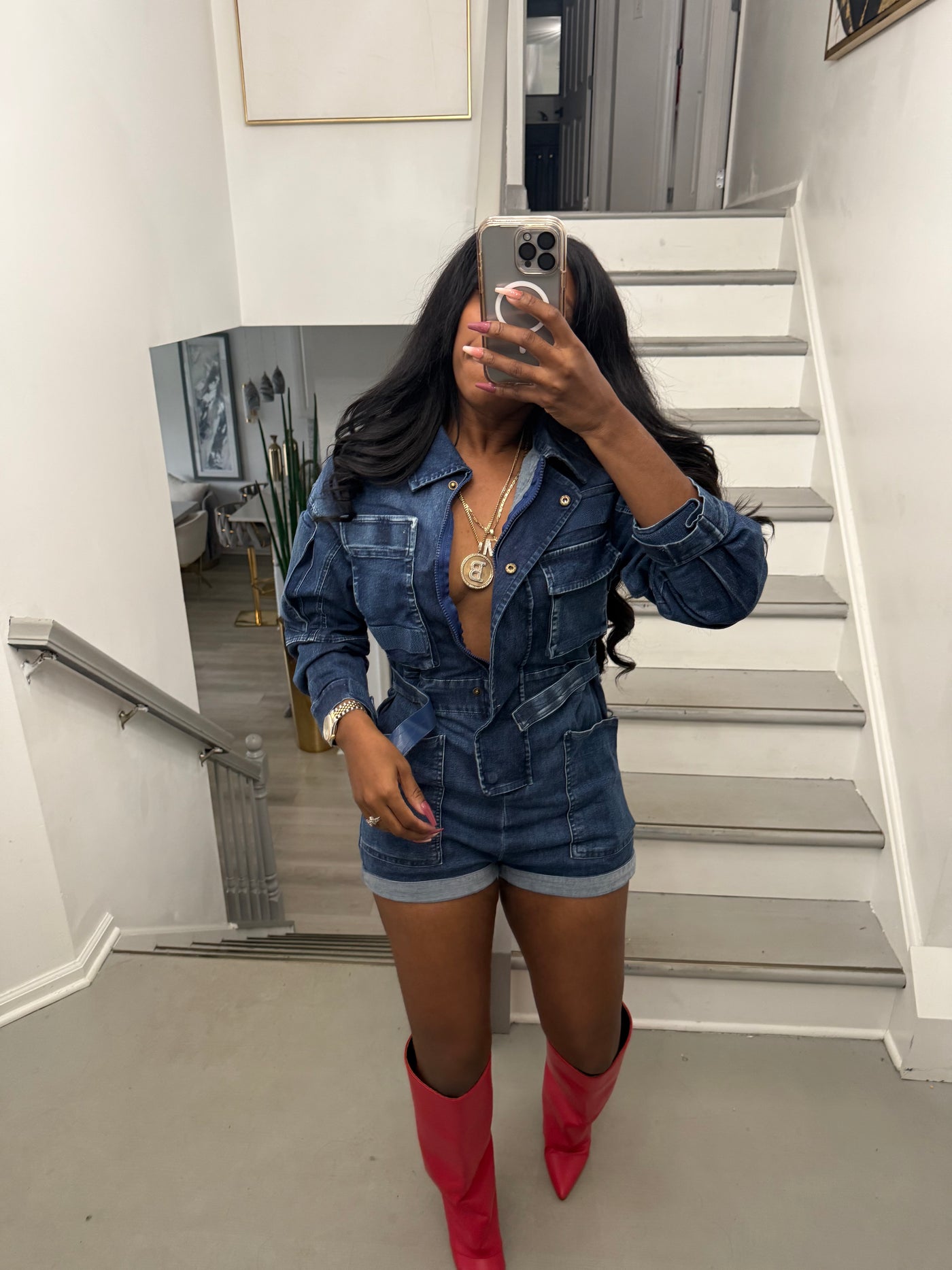 Safari Bae Denim Jumpsuit