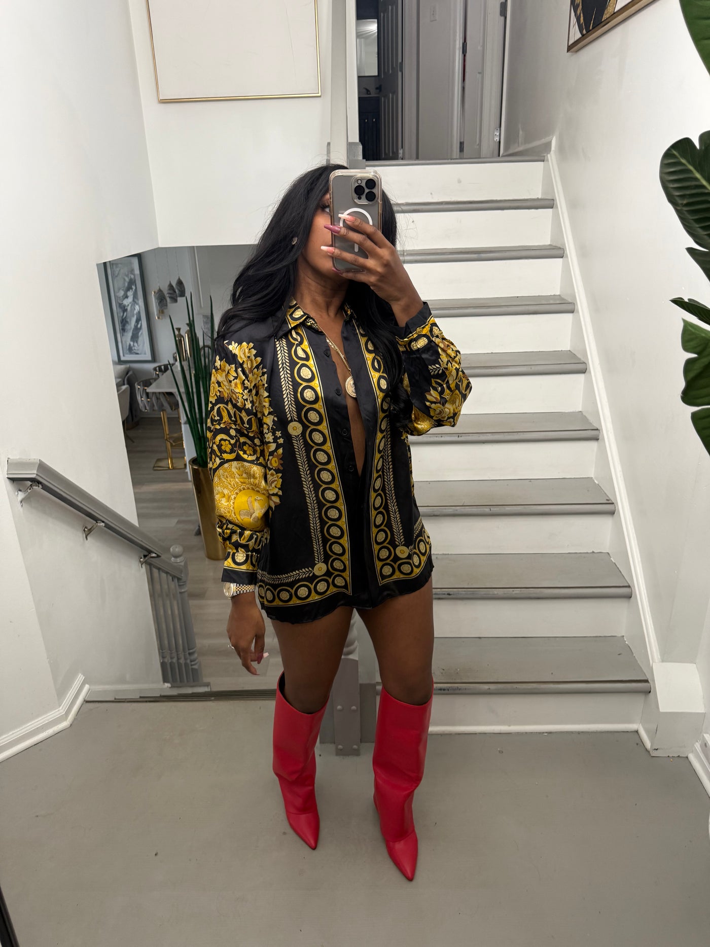 Royalty Silk Button Up