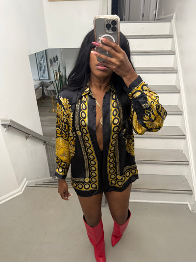 Royalty Silk Button Up