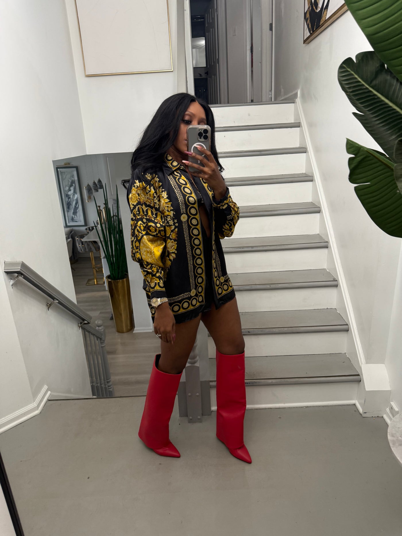 Royalty Silk Button Up