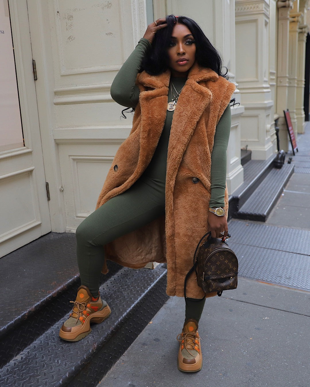 No Bear Hugs Vest - Camel – Runway By HDM